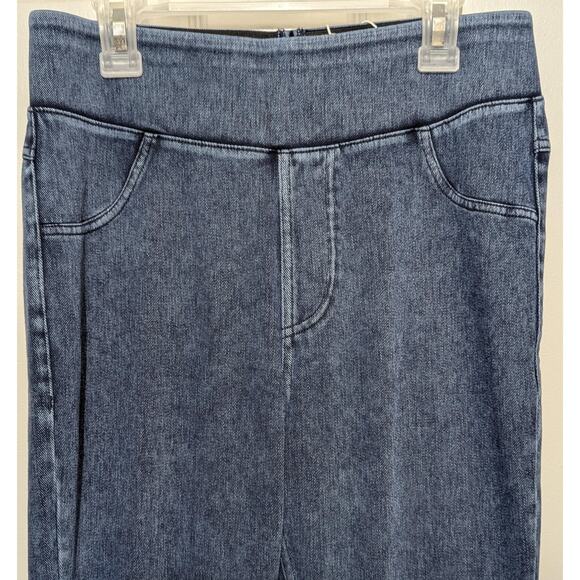 Halara Leggings Womens Medium Blue Denim Back Pockets High Rise Stretch Pants - Picture 7 of 9